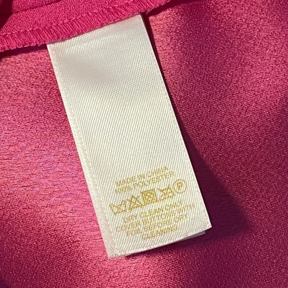 Kate Spade Dizzy Pink Ruffle Trim Flare Crepe Short Dress Size 4